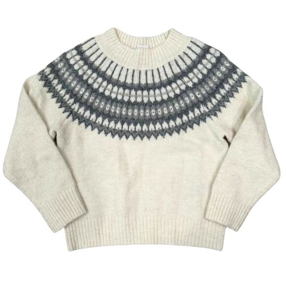 GAP Other - GAP Kids Fair Isle Mockneck Sweater  Ivory Multi Grey 5
